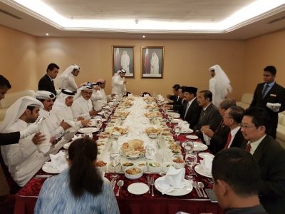 Suasana pertemuan petinggi RI dan Qatar dalam membahas Mou Peradilan.  (bd)  