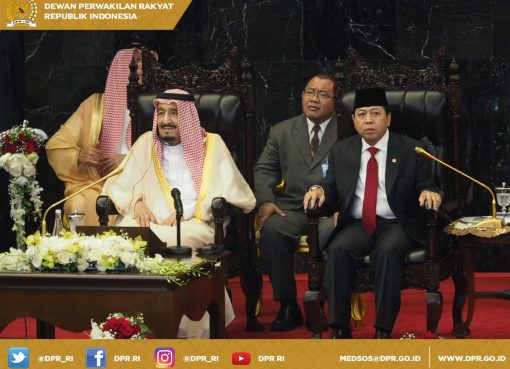 Ketua DPR RI Setya Novanto bersama Raja Arab Saudi Salman Bin Abdulaziz Al Saud. (Foto: Tim Parlemen/dpr.go.id)