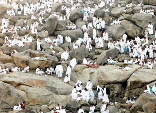 Jabal Al-Rahma, di Arafah.(Foto: Arab News)