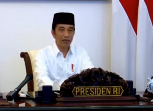 Presiden Jokowi dalam kegiatan Doa Kebangsaan dan Kemanusiaan, Kamis (14/5).(Foto: https://kemenag.go.id)