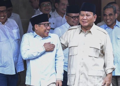 Duo ketua umum dari Koalisi Kebangkitan Indonesia Raya (KKIR), Muhaimin Iskandar (PKB) dan Prabowo Subianto (Gerindra).