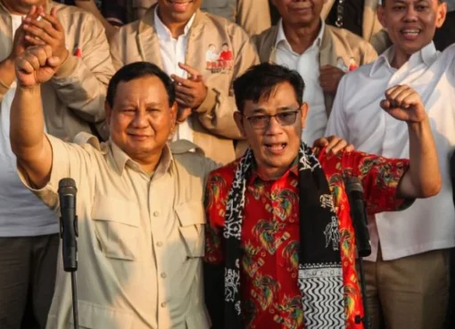 Prabowo Subianto dengan Budiman Sudjatmiko.