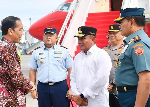 Edy Rahmayadi terima kunjugan Presiden Jokowi.