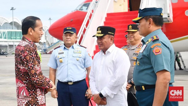 Edy Rahmayadi terima kunjugan Presiden Jokowi.