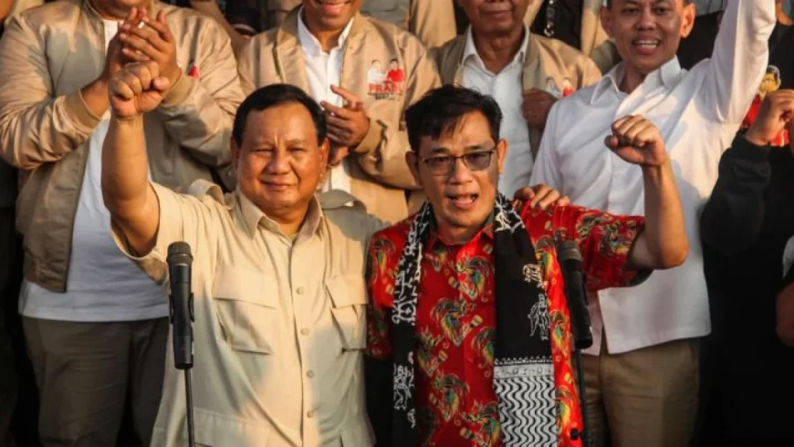 Bacapres Menhan Prabowo Subianto dan politikus PDIP Budiman Sudjatmiko.