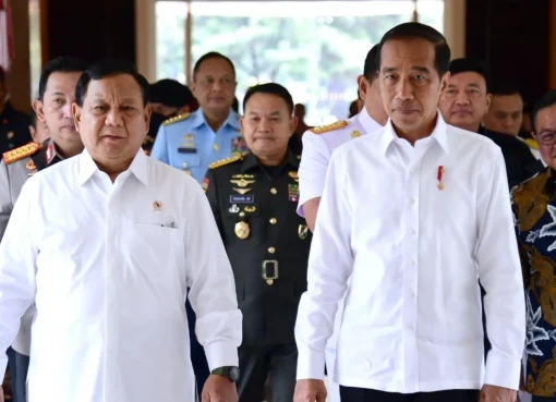 Presiden Jokowi dan Menteri Pertahanan RI Prabowo Subianto.