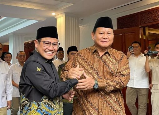 Cak Imin dan Prabowo saat mesra.