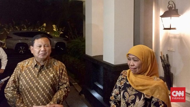 Prabowo dan Khofifah.