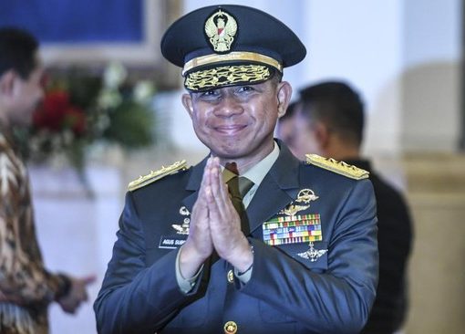 Jenderal TNI Agus Subiyanto saat dilantik menjadi Kepala Staf Angkatan Darat (KSAD) di Istana Negara, Jakarta, Rabu (25/10/2023).