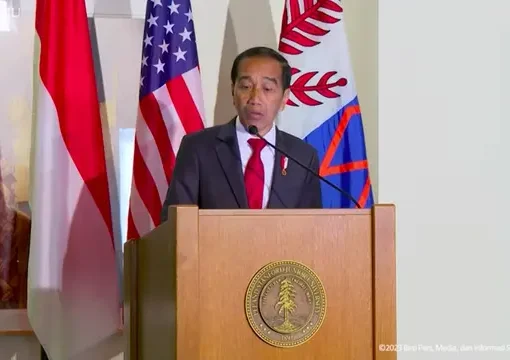 Presidn Jokowi di Stanford University AS.