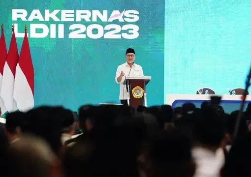 Menteri Perdagangan Zulkifli Hasan saat menghadiri Pembukaan Rakernas LDII.